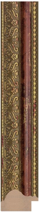 DC3721-7 Kırmızı / Bordo · Altın çerçeve profili, 37 mm