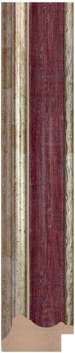 DC4221-5 Kırmızı / Bordo · Gümüş çerçeve profili, 42 mm