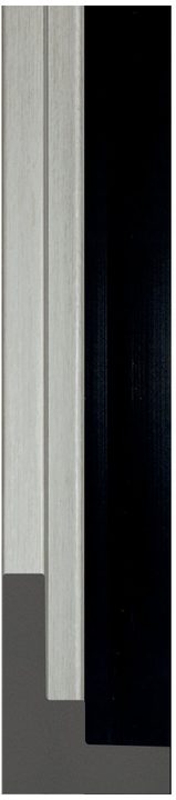 DC4351-2 Siyah · Gümüş çerçeve profili, 51 mm