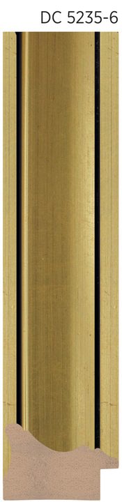 DC5235-6 Altın · Siyah çerçeve profili, 52 mm