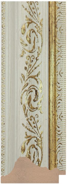 DC7533-3 Krem / Bej · Altın çerçeve profili, 75 mm
