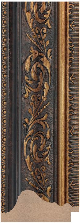 DC7533-4 Siyah · Bronz / Bakır çerçeve profili, 75 mm