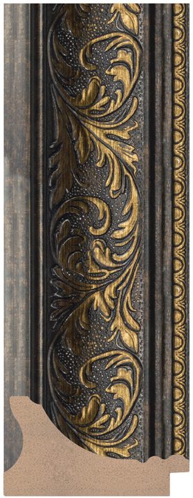 DC7641-4 Siyah · Altın çerçeve profili, 76 mm