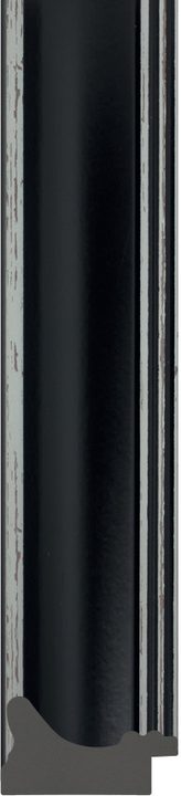 DL44108 Siyah · Gümüş çerçeve profili, 45 mm