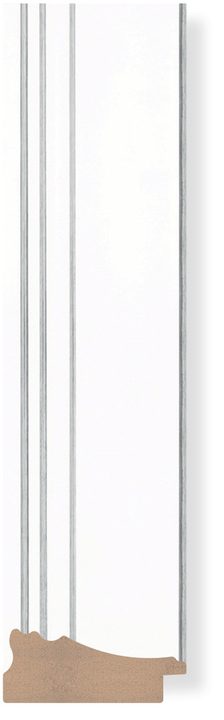 DL53008 Beyaz · Gümüş çerçeve profili, 53 mm