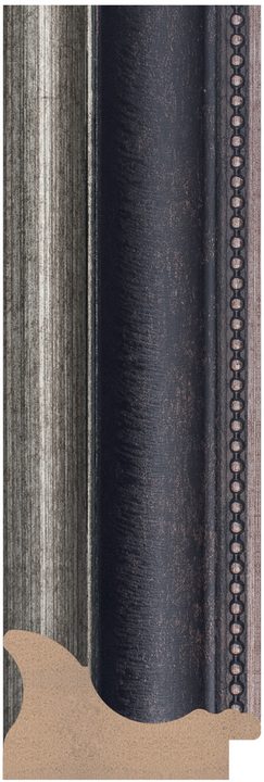 DL65033 Siyah · Gümüş çerçeve profili, 65 mm