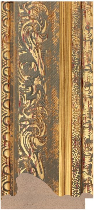 DL9317 Altın · Gri çerçeve profili, 90 mm